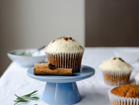 Gingerbread Cupcakes with Salted Maple Icing