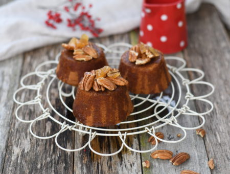 Ginger Maple and Pecan Puddings