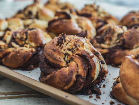 Chocolate Cardamom Easter Buns