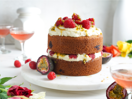 Passionfruit and Raspberry Layer Cake
