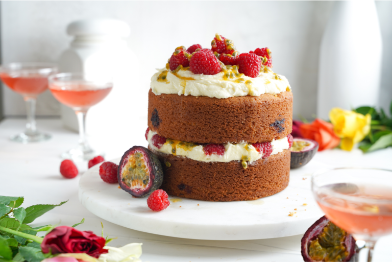 Passionfruit and Raspberry Layer Cake